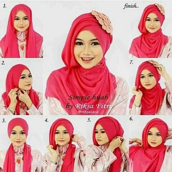 Tutorial Hijab Pesta Segi Empat
