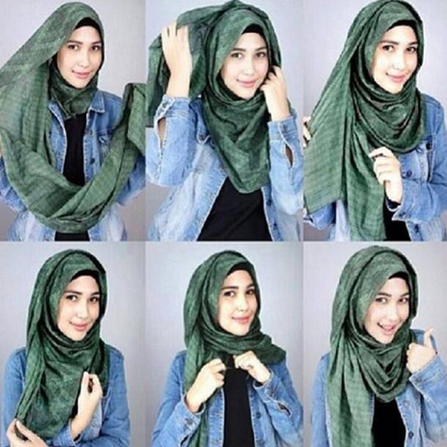 Tutorial Hijab Pashmina Modern Simple